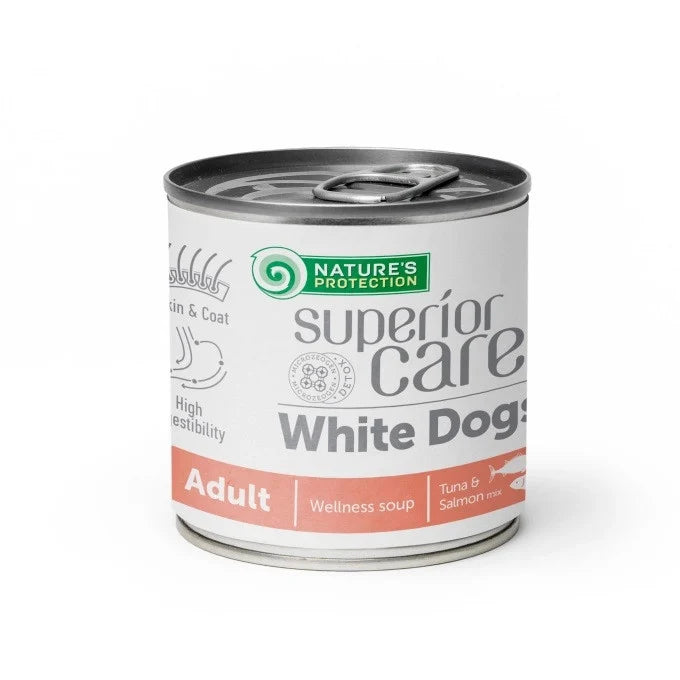 Nature's Protections White Dogs Supa cu Ton si Somon 140 ml