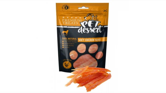 Pet's Dessert Soft Chicken Slice, 80 g