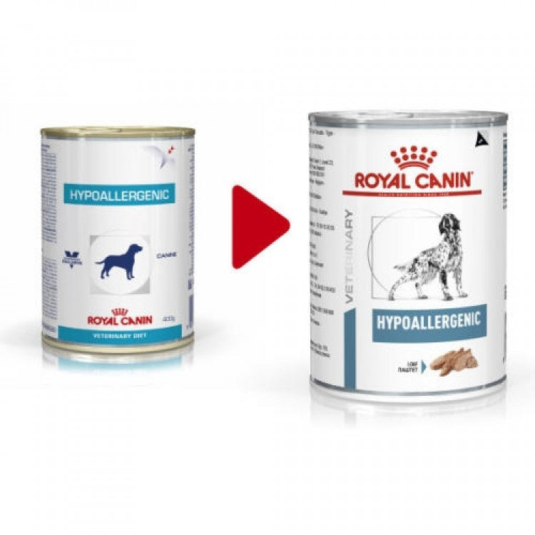 Royal Canin Hypoallergenic Dog conserva 400 g - ALTVET - Farmacie veterinara - Pet Shop - Cosmetica