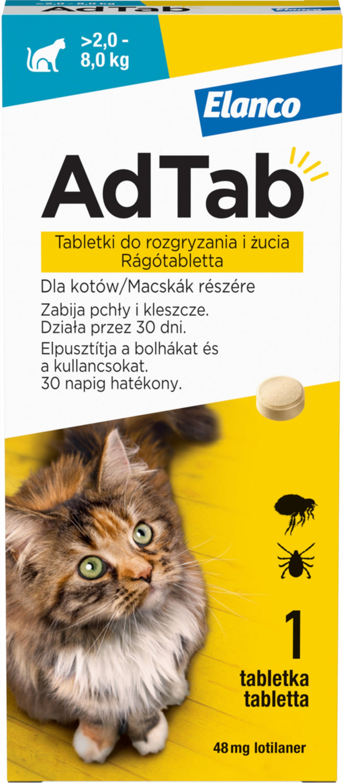 AdTab Cat, 48 mg/ 1 tableta
