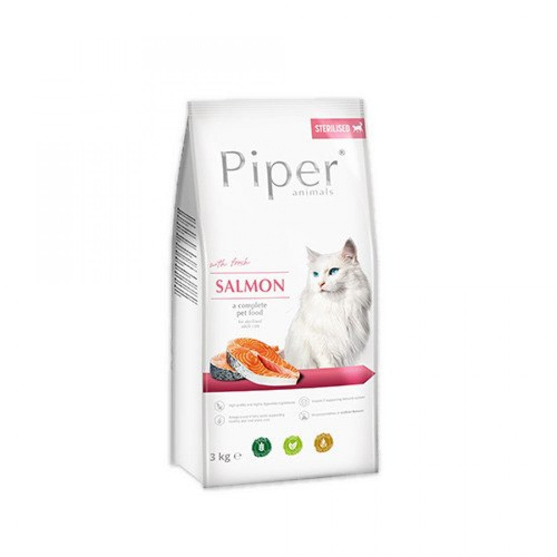Piper Adult Sterilised Cat, Somon, 3 kg