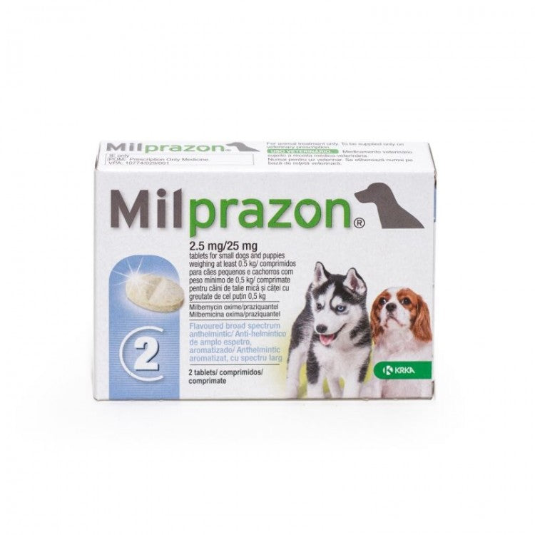Milprazon Dog 2.5 / 25 mg (< 5 kg), 1 tableta