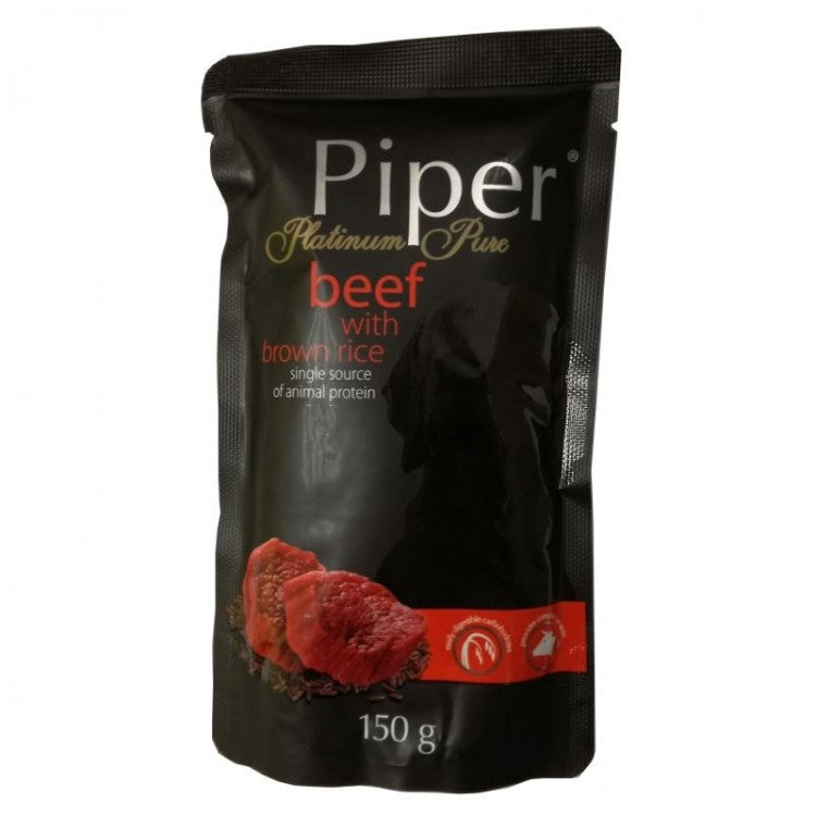 Piper Pure, carne de vita si orez brun, plic 150 g