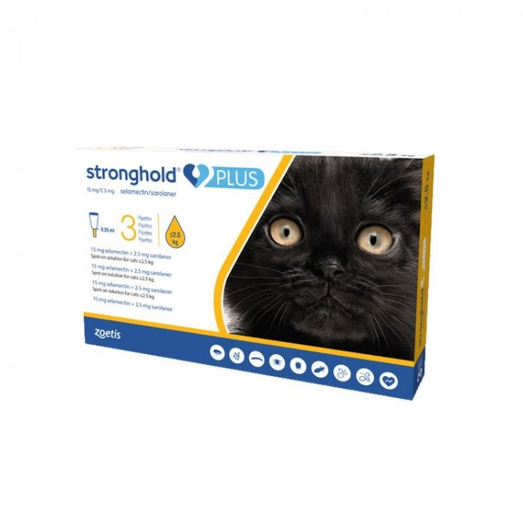 Stronghold Plus Pisica 15 mg, 0.25 ml (< 2.5 kg), 1 pipeta