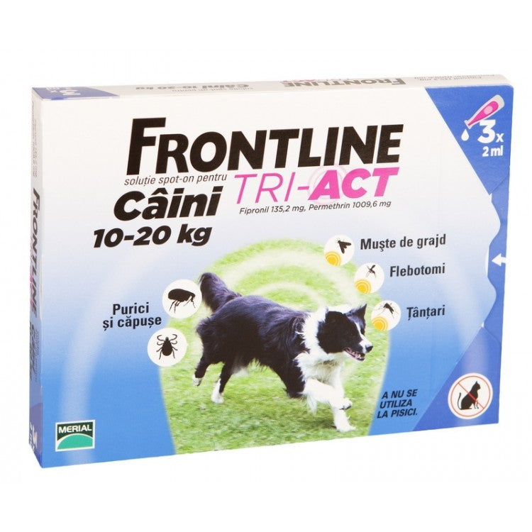 Frontline Tri-Act 10-20 kg, 1 pipeta - ALTVET - Farmacie veterinara - Pet Shop - Cosmetica
