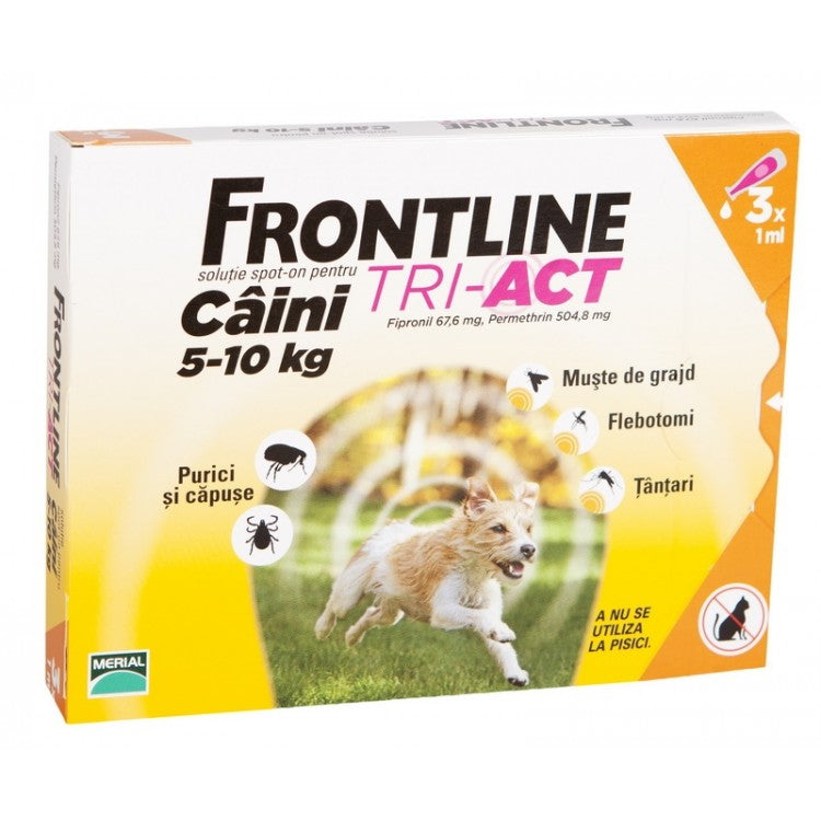 Frontline Tri-Act 5-10 kg, 1 pipeta - ALTVET - Farmacie veterinara - Pet Shop - Cosmetica