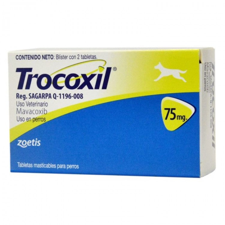 Trocoxil 75 mg, 1 tableta masticabila